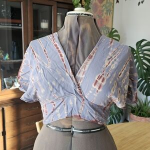 Stylish Women's Tie-Dye Wrap Top